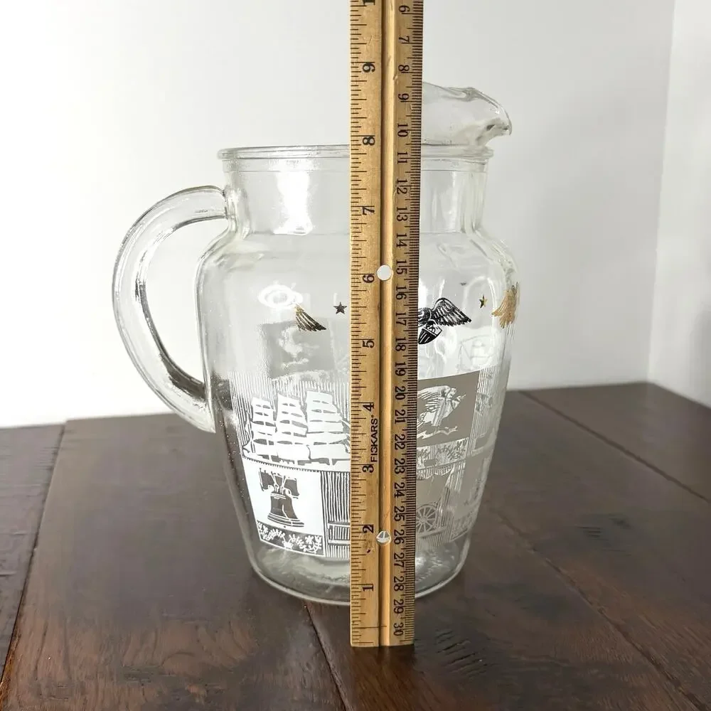 Vintage Anchor Hocking Colonial Days Glass Pitcher | Early American Prescut